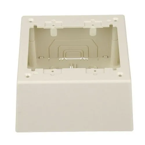 Panduit JBP2DIW Pan-Way Power Rated Deep Surface Mount Raceway Junction Box, 2-Gang, 2-Piece, Off-White