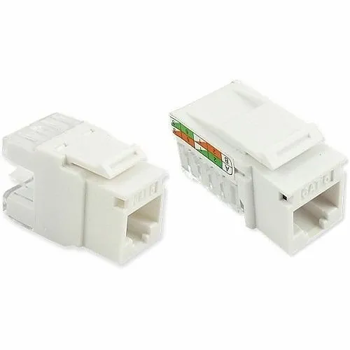 Primex 125-0946-WT-100 CAT6 RJ45 UTP Jack, 180°, 110, IDC, 100-Bulk, White