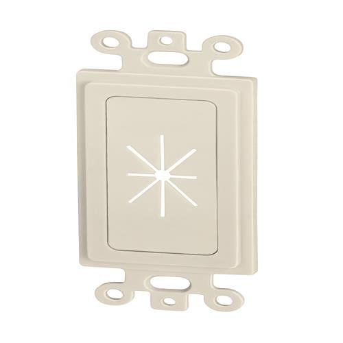 DataComm 45-0016-LA Decor Insert with Flexible Opening, Lite Almond