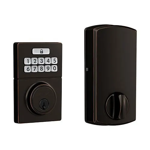Schlage JFE105 GAT 716  J Series Keypad Deadbolt with Gatlin Trim, Offline Lock, Aged Bronze