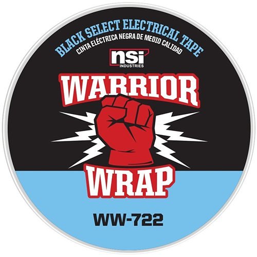Platinum Tools WW-722-BL WarriorWrap Select 3/4 in. x 60 ft. 7 mil Vinyl Electrical Tape, Blue