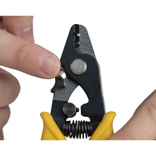 Jonard Tools JIC-375 Fiber Optic Stripper, Three Hole (250 Micron, 600-900 Micron, 1.6mm-3.0 mm), Yellow