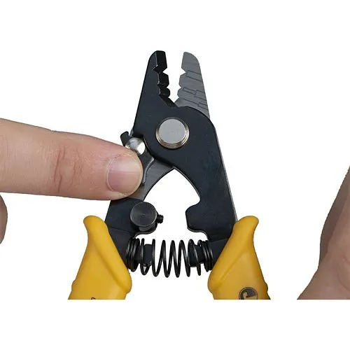 Jonard Tools JIC-375 Fiber Optic Stripper, Three Hole (250 Micron, 600-900 Micron, 1.6mm-3.0 mm), Yellow