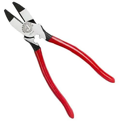 Jonard Tools JIC-685 Lineman's Pliers with Fish Tape Puller and Crimper