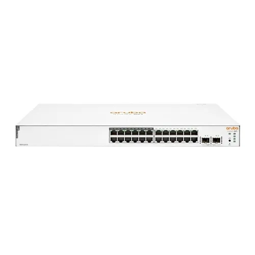 HPE JL813A#ABA Instant On Swtich Series 1830 24-Port Gb Smart-Managed Layer 2 Ethernet Switch with PoE, 24x 1G, 2x SFP, 12x CL4 PoE 195W, Fan-less