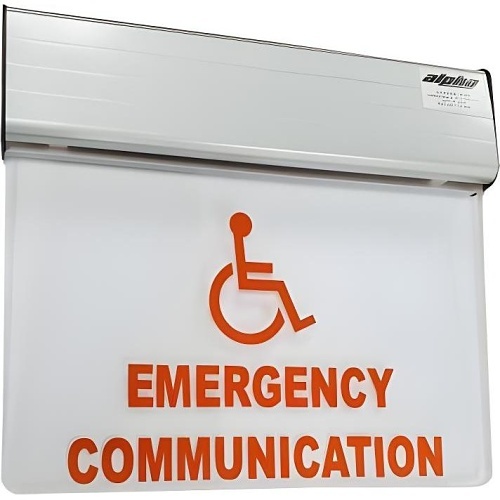 Alpha RSN7050E 120V Emergency Communcation Sign, Single Sided, Red