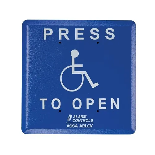 Alarm Controls JP2-5 Jumbo Push Plate, Pneumatic Time Delay, 'Press to Open' Text