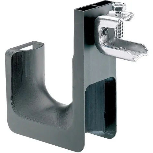 Panduit JP2SBC50-L20 StrongHold J-Hook 0.5", PA 6.6/Metal, Screw-On Clamp, 2", 50-Piece, Black