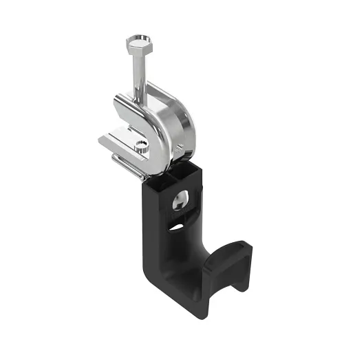 Panduit JP75SBC50RB-L20 StrongHold J-Hook, Rotating, 0.5", PA 6.6/Metal, Screw-On, Black