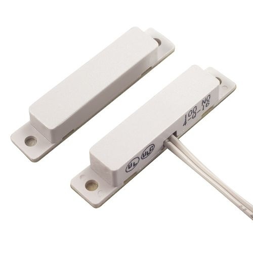 GRI 110-12 Miniature Surface Mount Switch Set, Standard Gap, 10W, 200VDC, 0.50A, Closed Loop, N/O, and 3M Adhesive Tape, White