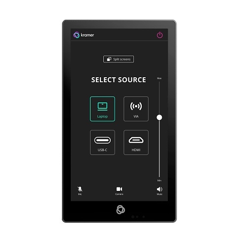Kramer KT-205WM 5.5" Wall Mount PoE Touch Panel, Black