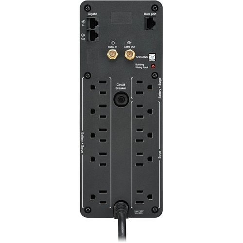 APC BN1500M2 UPS PRO BN 1500VA, 10 Outlets, 2 USB Charging Ports, AVR, LCD interface