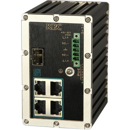 KBC Networks ESUGS4-P1-B Gigabit PoE+ Ports, SFP Port 120W Total Budget Industrial Unmanaged PoE Switch