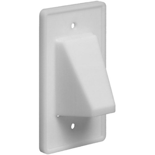 Arlington CE1 the Scoop, Reversible Non-Metallic Cable Entrance Plate for Existing Cable, 1-Gang, White