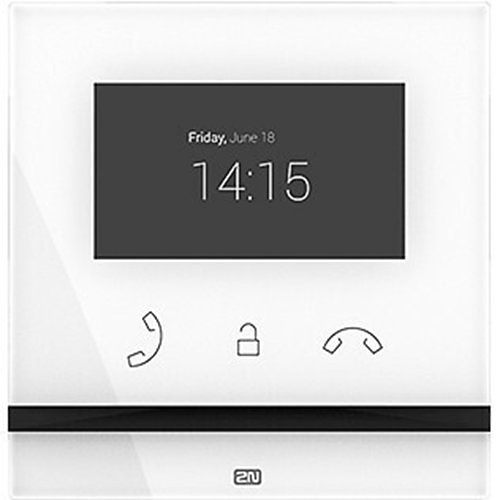 2N 01936-001 Indoor Compact Answering Unit with 4.3" Color Display, White