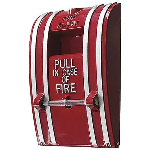 Kidde K-270A-DPO K-270 Series Fire Alarm Pull Station with Wire Leads, Metal, Double Pole, Open Circuit, Red