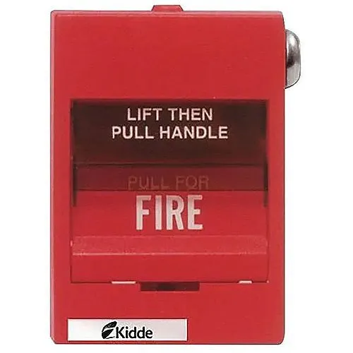 Kidde K-278B-1120 Double Action Fire Alarm Manual Pull Station with Screw Terminals, Single Pole, Open Circuit and Key Reset