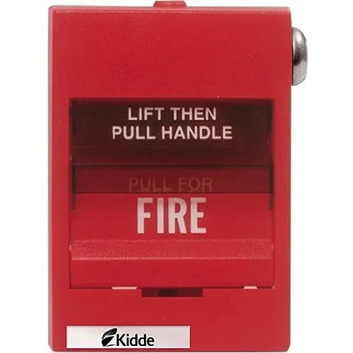 Kidde K-279B-1120 Double Action Fire Alarm Manual Pull Station with 6" Wire Leads, Double Pole, Open Circuit and Key Reset