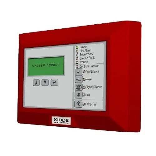 Kidde Commercial K-RLCD-CR-2 Remote Annunciator compatible with EVOLVE-ML Series LCD with Common Controls, Red