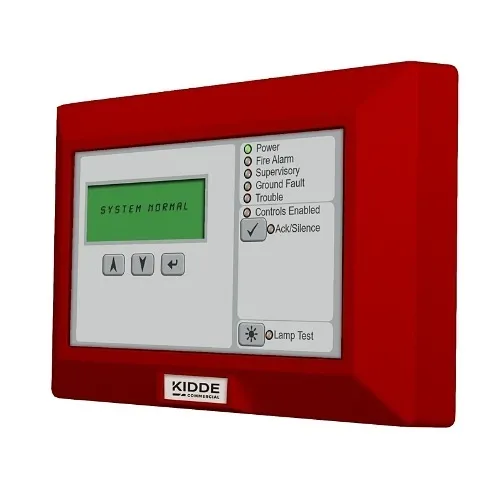 Kidde Commercial K-RLCD-R-2 Remote Annunciator compatible with EVOLVE-ML series LCD, No Common Controls, Red