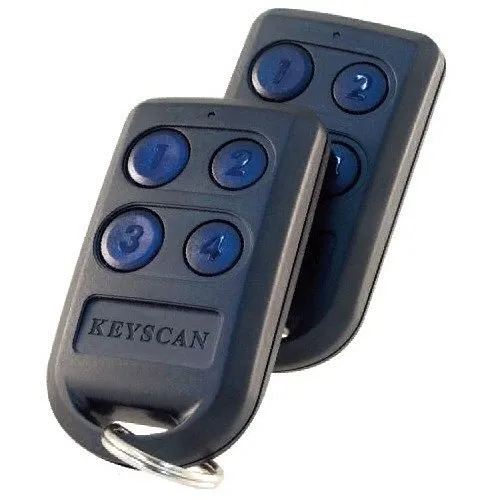 Keyscan K-TX2-1K 4-Button RF Key Fob Transmitter with K-SECURE 1K Chip, 13.56 MHz, 10-Pack