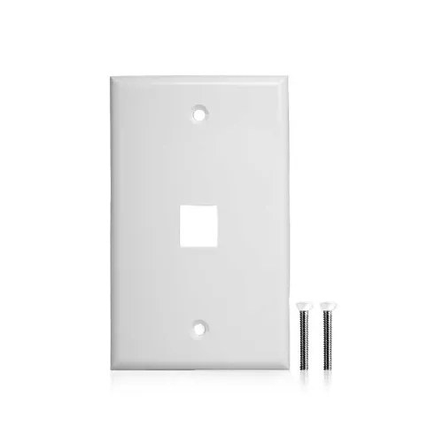 Jonard Tools K-W1/10 Single Gang Keystone 1-Port Wall Plate, 10-Pack