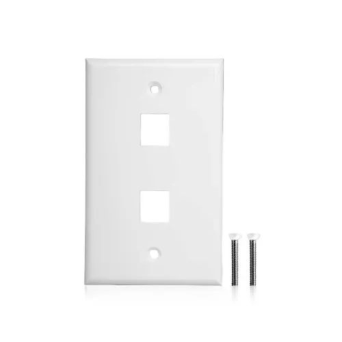 Jonard Tools K-W2/10 Single Gang Keystone 2-Port Wall Plate, 10-Pack