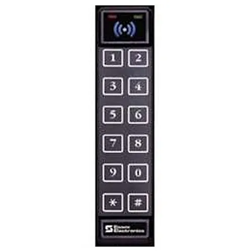 Essex K1-26I K1 Series Thinline 2x6 Keypad Access Controller, Black Illuminated Overlay