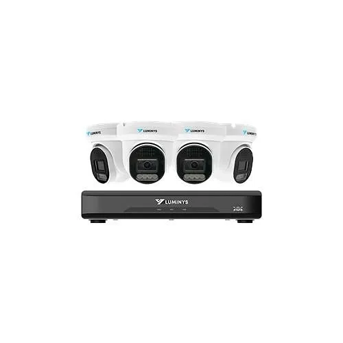 Luminys K54-4L1A2 LumiLuxLite IP Kit, Includes 4-Channel 5MP NVR with 2TB HDD and (4) 5MP LumiLuxLite Dome Camera