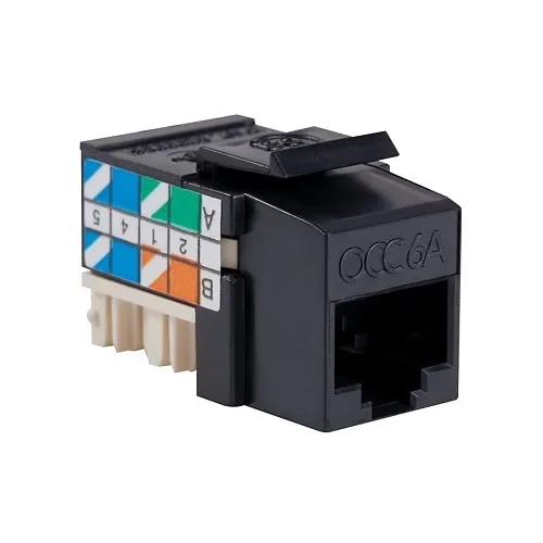 OCC K6A05 Keystone Jack, KMJ, UTP, Cat6A, Blue