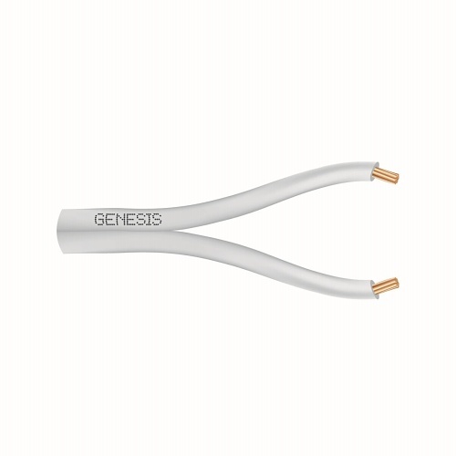 Genesis 10025001 22/2 Stranded Zip Cable, General Purpose, CM, 500' (152.4 m) Reel, White