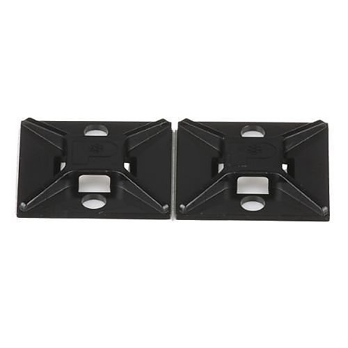 Panduit ABM2S-AT-C0 1" 1" Adhesive Cable Tie Mount, ABS Plastic, 100-Pack, Black