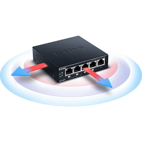 D-Link DGS-1005P 5-Port Desktop Gigabit PoE+ Switch