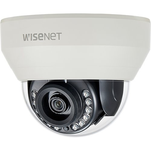 Hanwha HCD-7010RA HD+ Series 4MP Analog HD IR Dome Camera, 2.8mm Lens, Ivory