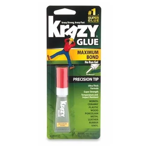 Krazy Glue KG48448MR Mini Advanced Formula Gel Glue Tube, 2.0 ml (0.07oz), Clear, 1-Pack