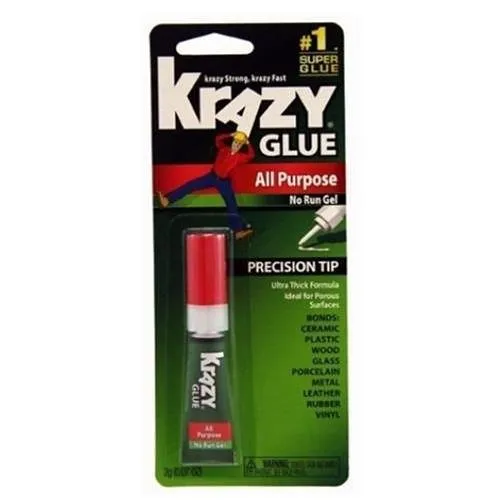 Krazy Glue KG86648R All-Purpose Instant Gel Glue Tube, 2.0 ml (0.07 Oz), Clear, 1-Pack