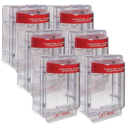 STI 1130CP6 Stopper II with Horn and Clear Spacer, Fire Label, 6-Pack