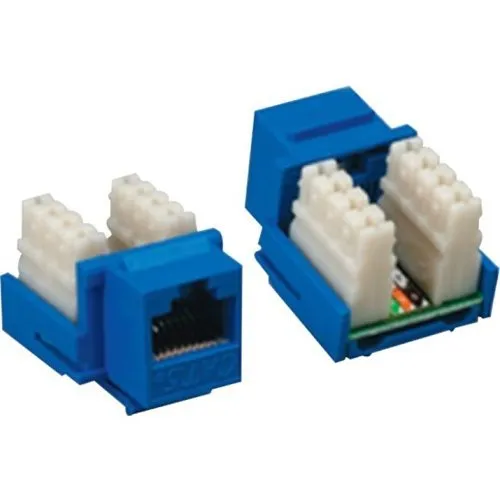 Comprehensive KJ6BLU CAT6 Punchdown Keystone, Jack 90˚, Blue