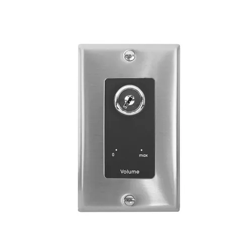 Lowell KL100-DSB 100W 1-Gang Attenuator with Key, 3 dB, Decorator Wall Plate, Black