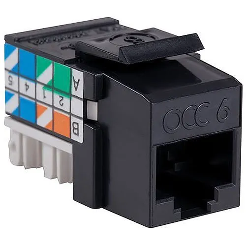 OCC KMJA602S KMJ CAT6 Shielded Jack, Slimline, Universal 568A/B Wiring