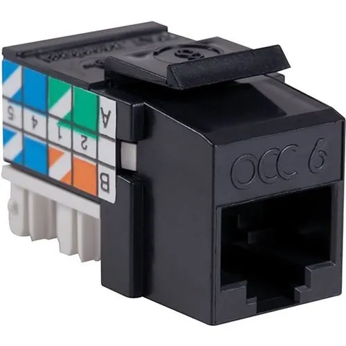 OCC KMJA605 KMJ CAT6 Jack, Universal 568A/B Wiring, Blue