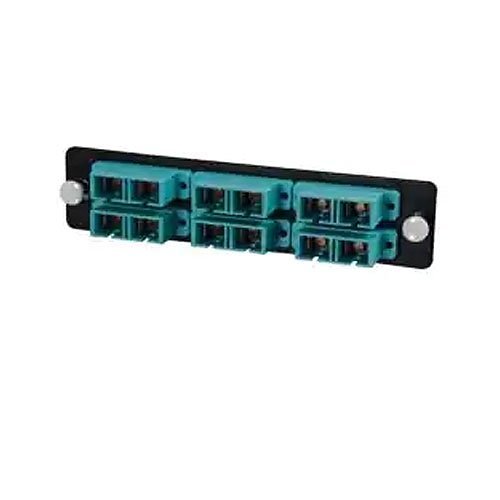 Quiktron 31103 12-Strand, SC Duplex, PB Insert, Multimode, Adapter Panel (TAA Compliant), Blue