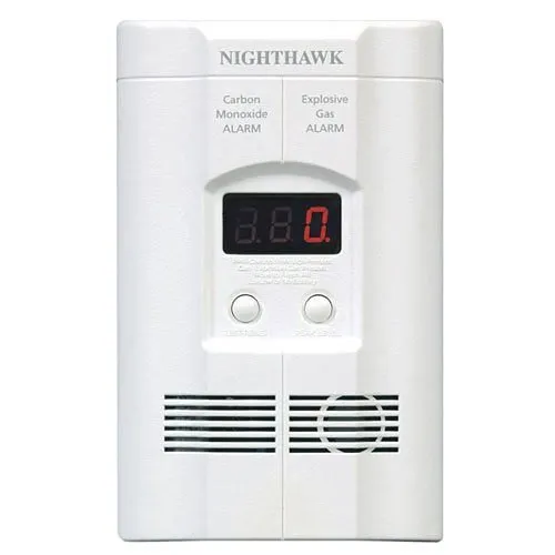Kidde KN-COEG-3 Nighthawk AC/DC Plug-in Operated Carbon Monoxide and Explosive Gas Alarm with Digital Display