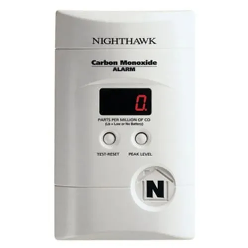 Kidde KN-COPP-3 (900-0076-01) KN-COPP-3 Nighthawk AC/DC Plug-in Operated Carbon Monoxide Alarm with Digital Display