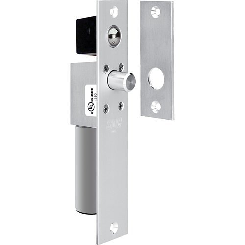 SDC 1091AIVD Spacesaver 1091 Series Right Angle Electric Bolt Lock, Narrow Mortise, Failsafe for 1-3/4" Frame, Door Position Status (DPS), Dull Aluminum