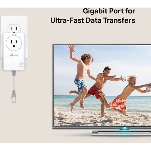 TP-Link TL-PA7017P KIT AV1000 Gigabit Passthrough Powerline Starter Kit