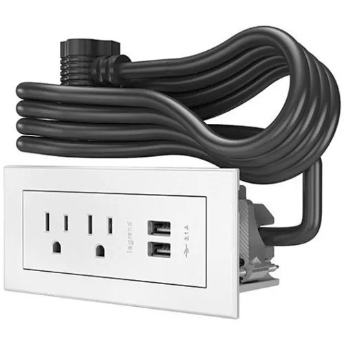 Chief KRARPC22W Radiant Power Center, AC, USB-A, White
