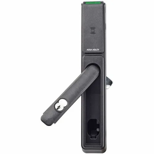 HES KS200-S-IPS-B-K1 KS Series Server Cabinet Lock, Wiegand, Swing Handle, HID multiCLASS SE Technology, MEDECO X4 SFIC Core, Black