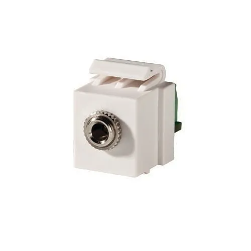 Ortronics KS35STST-88 Keystone 3.5mm Screw Terminal Stereo Connector, White
