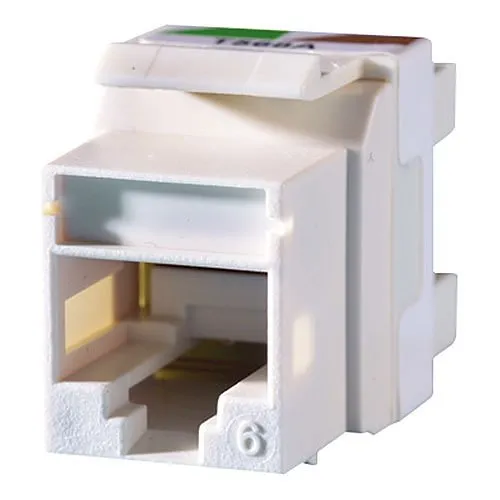 Ortronics KS6A CAT6 Keystone Jack, Fog White